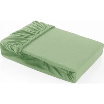 Prostěradlo Barevné napínací prostěradlo Klinmam Home Elastan, barva zelená, 90-100x200 cm