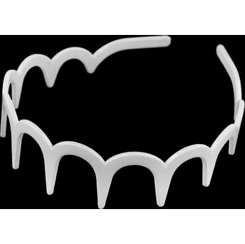 Plastová čelenka do vlasů Varianta: 1 bílá, Balení: 1 ks