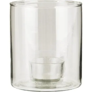 Svícen TEXTILOMANIE Skleněný svícen na čajové svíčky Genomski, čirý