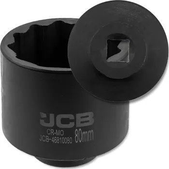 Klíč JCB rázová hlavice hluboká 3/4", 12hranná, 80 mm, Cr-Mo