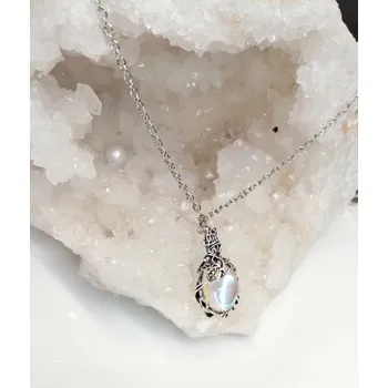 Řetízek Náhrdelník s přívěskem z měsíčního kamene Nj001