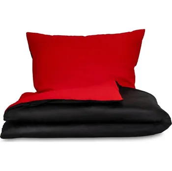 Bytový textil Kvalitex Saténové francouzské povlečení LUXURY COLLECTION 1+2, 220x200, 70x90cm červené / černé