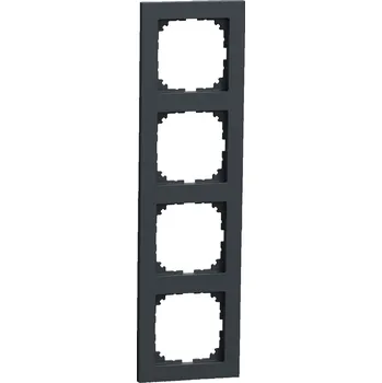 vypínač Rámeček Merten M-Pure, čtyřnásobný, antracit, matný plast SCHNEIDER MEG4040-3614