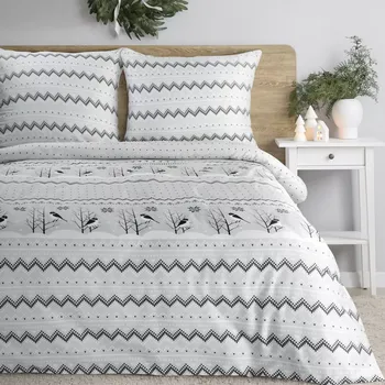 Povlečení Vánoční povlečení 100% bavlna saténová TANYA 1x 220x200 cm, 2x povlak 70x80 cm francouzské povlečení MyBestHome