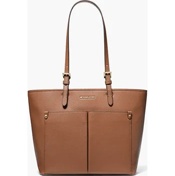 Módní doplněk Kožená kabelka Michael Kors jet set tote pocket hnědá