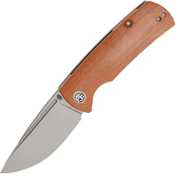kapesní nůž Petrified Fish PFP01Beluga Pískování K110 Hnědá Micarta PFP01KMP
