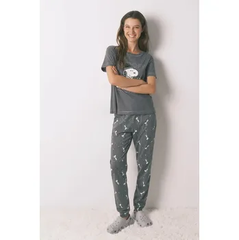 Dámské noční prádlo Pyžamo women'secret SNOOPY 3132165 šedá 90X, vel. M