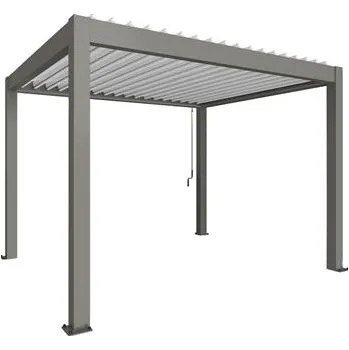 Pergola BIOHORT pergola velikost 3,5 x 3 šedý křemen/bílá