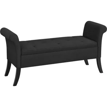 Taburet Úložná lavice 613474 black, nosnost 300 kg - A YAHEETECH