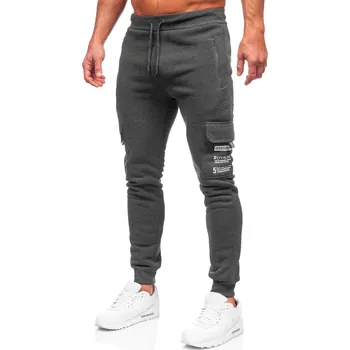 Grafitové pánské zateplené jogger kapsáčé Bolf HW2207 - 2XL