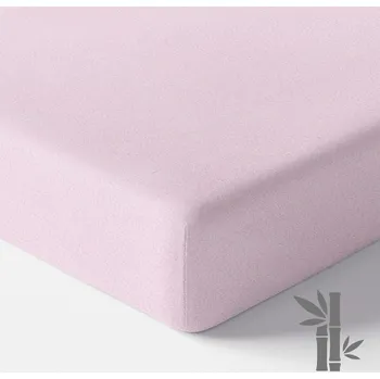 Prostěradlo EEVI Voděodolné bambusové froté prostěradlo 120x60 - Růžové