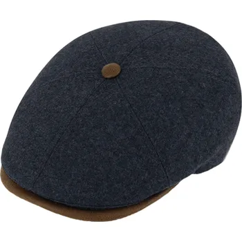 Čepice Fiebig - Headwear since 1903 Zimní retro bekovka 6-panel od Fiebig vlna - modrá Velikost: 56 cm