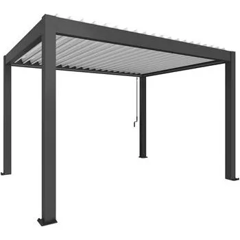Pergola BIOHORT pergola velikost 4 x 3 tmavě šedá/bílá