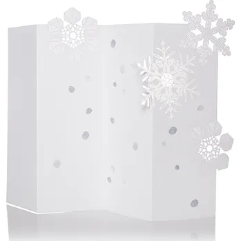 Porigami přání s obálkou Snowflakes, 11x 22 cm