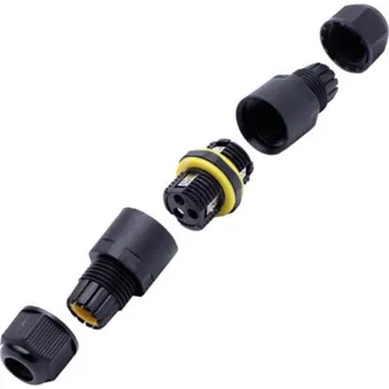 Vodotěsná kabelová spojka dvou 3-žilových vodičů 0,5-1,5mm, IP68, celkem 4-8mm