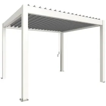 Pergola BIOHORT pergola velikost 3,5 x 3,5 bílá/stříbrná