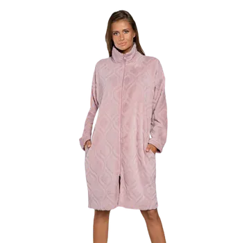 Dámské noční prádlo Dámský župan na zip Italian Fashion Arena pink XXL Růžová