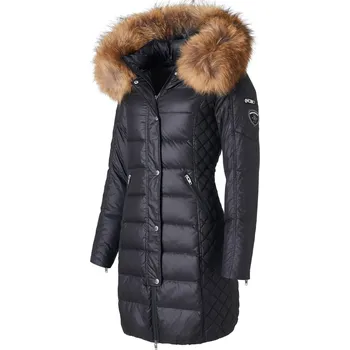 Dámská bunda Černá péřová bunda ROCKANDBLUE BEAM 90 cm 50