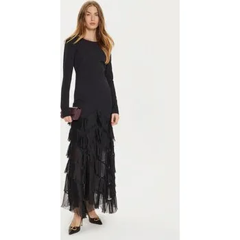 Dámské šaty TWINSET Koktejlové šaty 242TT2300 Černá Slim Fit 40