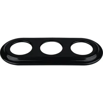 vypínač X-Site Retro rámeček trio keramika 3 × A100mm černý