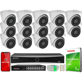 IP kamera Sada pro IP monitoring 14 kamer IPCAM-T5 5MP IR 30 PoE HiLook od Hikvision