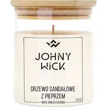 Svíčka Sójová vonná svíčka Santalové dřevo s pepřem Johny Wick 1 ks