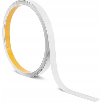 Podlahová lišta Plochá lišta z tvrdého PVC s lepidlem bílá 10m, 40mm