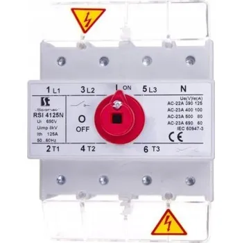 Odpínač Spamel 400 V IP20 125 A