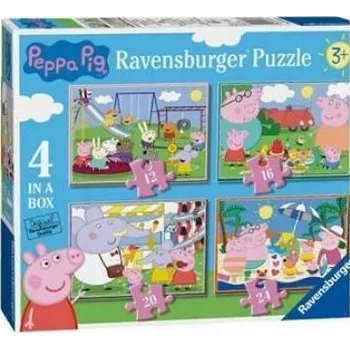 Puzzle Ravensburger Puzzle 72 dílků Ravensburger prasátko Peppa 4 v krabici (12, 16, 20, 24 dílků) Puzzle pro děti od 3 let