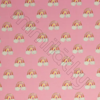 Srdíčkové duhy na růžové úplet