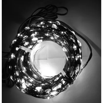 Vánoce VÁNOČNÍ OSVĚTLENÍ NA STROMEČEK DRÁTKY 500 LED 50M BÍLÁ TEPLÁ SVĚTLA NA DRÁTKU DO ZÁSUVKY
