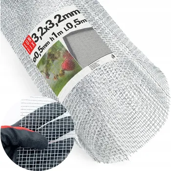 Pletivo Pletivo pozinkované 3,2x3,2mm drát 0,5mm výška 1m - 0,5m2