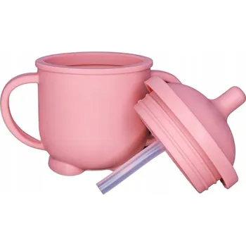 Obraz Silikonový hrneček s pítkem proti rozlití (růžový) MyRoys