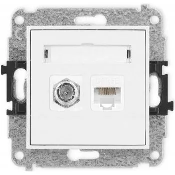 Elektrická zásuvka Anténní zásuvka nástěnná Karlik bílá