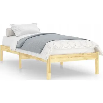 Postel Jednolůžková dřevěná postel VidaXL 90x190 cm, odstíny hnědé