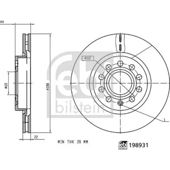 Brzdový kotouč Brzdový kotouč FEBI BILSTEIN 198931