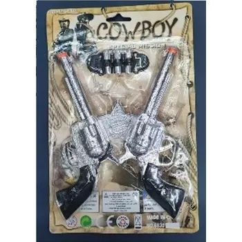 Figurka SUPER Sada Kovboje Pistole Hvězda A2307 náboje 4dílná šerif Divoký západ