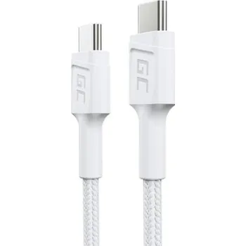 Datový kabel Green Cell PowerStream Cable White USB-C Type C 30cm with fast charging Power Delivery 60W, Ultra Charge, Quick Charge 3 KABGC31W