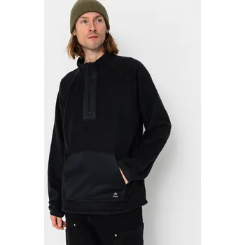 Pánská mikina Jones Snowboards Lodge Half Zip Rec (stealth black) M, černá