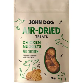 Pamlsek pro psa John Dog Air Dried psí pamlsek Kuřecí Nuggety sušené vzduchem 80 g