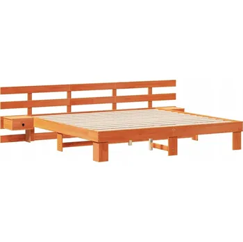 Postel Rámeček postele Hnědý 180 x 200 cm Masivní borovicové dřevo