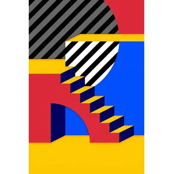 Obraz PUZZLE Bauhaus Umělecká Výstava Vintage Retro + JMÉNO Krabička 120 dílků.