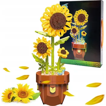 ostatní stavebnice Stavebnice Kytice květin Květiny bloky slunečnice 359ks