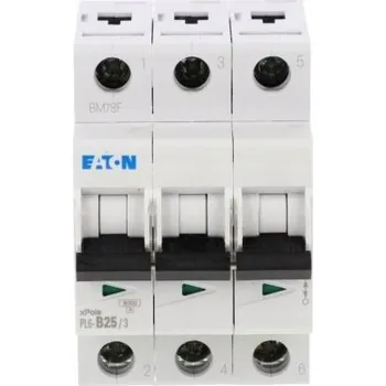 Jistič EATON 286591 PL6-B25/3 Jistič 6kA In=25A charakteristika B 3-pólový PL6
