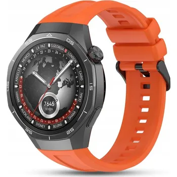 Příslušenství k chytrým hodinkám SILIKONOVÝ ŘEMÍNEK PRO HODINKY HUAWEI WATCH GT5 PRO 46MM 22MM ORANŽOVÝ