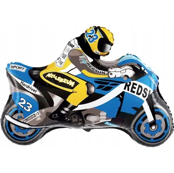 Balónek Fóliový balónek Motorka Motocykl modrá, 66x53 cm