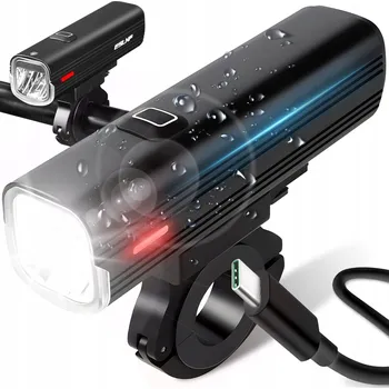 Cyklosvítilna SVĚTLO NA KOLO PŘEDNÍ LED USB SVÍTILNA NA KOLO ŘÍDÍTKA SILNÉ 1000LM