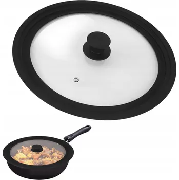 Poklice HAOYULUO Skleněná poklice se silikonovým okrajem 24-28 cm