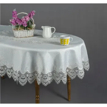 ubrus DEKORATIVNÍ OVÁLNÝ UBRUS na stůl 140x350 cm Guipure vzor 088 Krémový