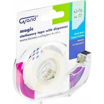 Lepicí páska Kancelářská matná páska 18 mm x 20 m s držákem a odvíječem MAGICZKA Grand